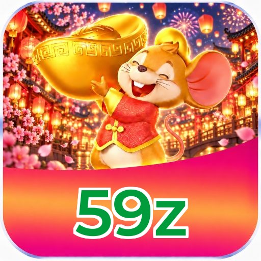 Interface da plataforma 59z mostrando slots populares e bônus de boas-vindas